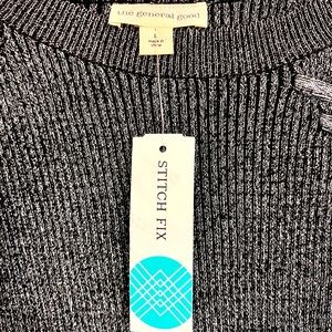 The General good brand shimmer gray fitted sweater dress. From stitch fix.